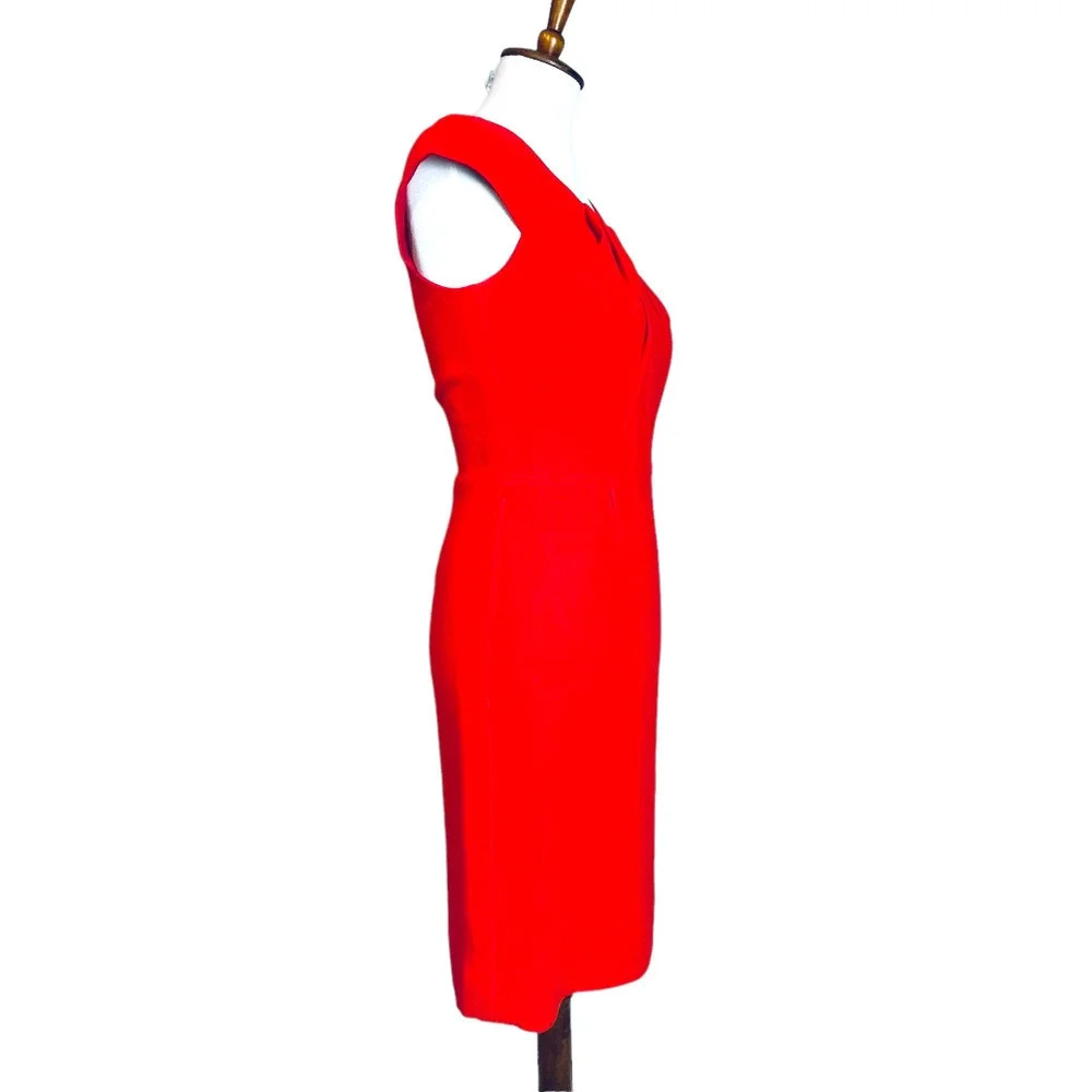 Kate Spade Bright Red Raya Wool Blend Cap Sleeve Sheath Dress Women’s Size 2
